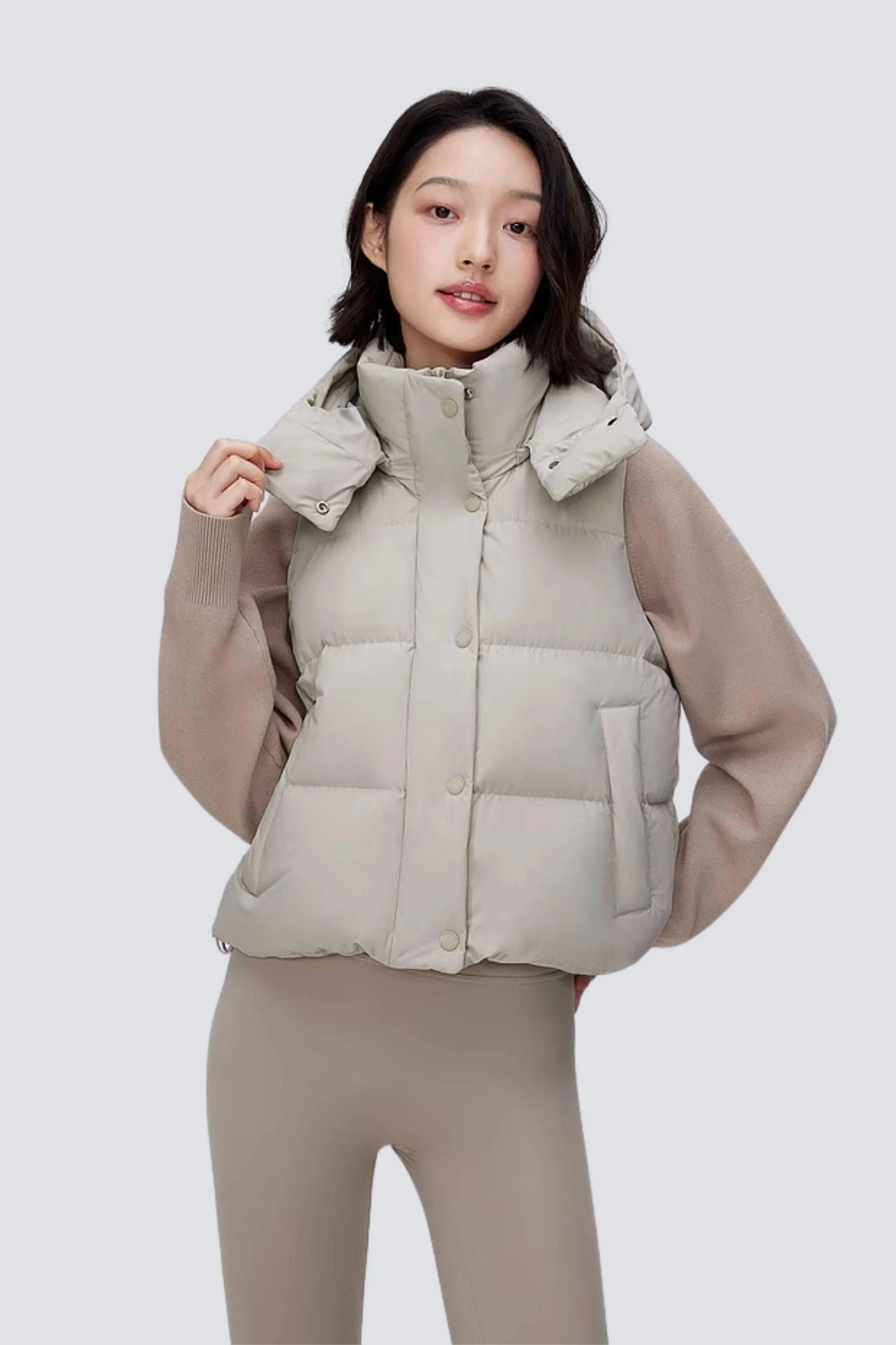Comfy Women's Down Gilet With Detachable Hood