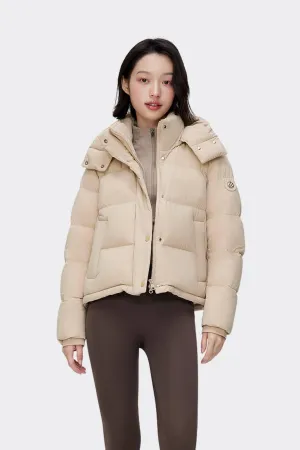 Comfy Women's Down Jacket With Detachable Hood