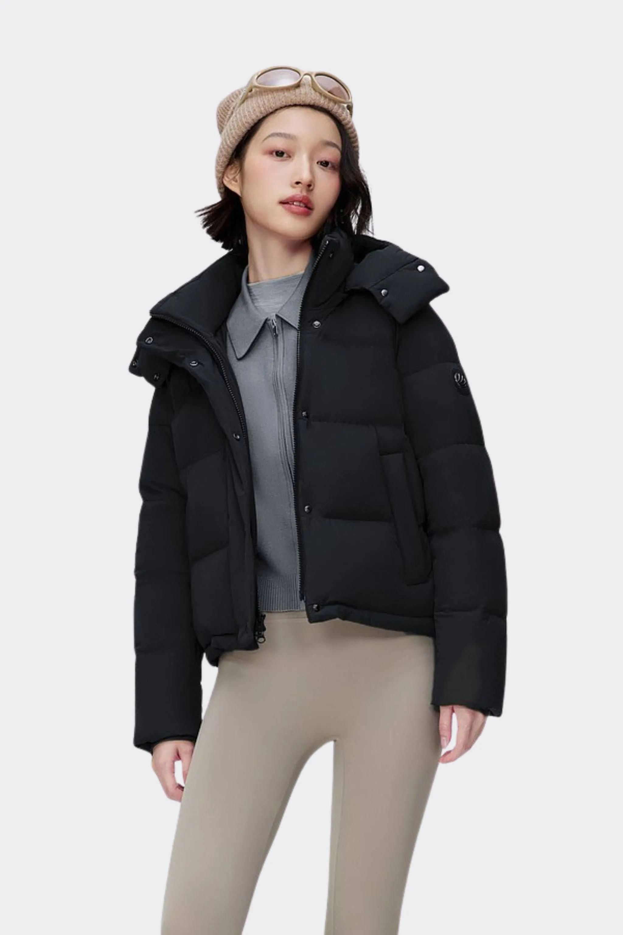 Comfy Women's Down Jacket With Detachable Hood