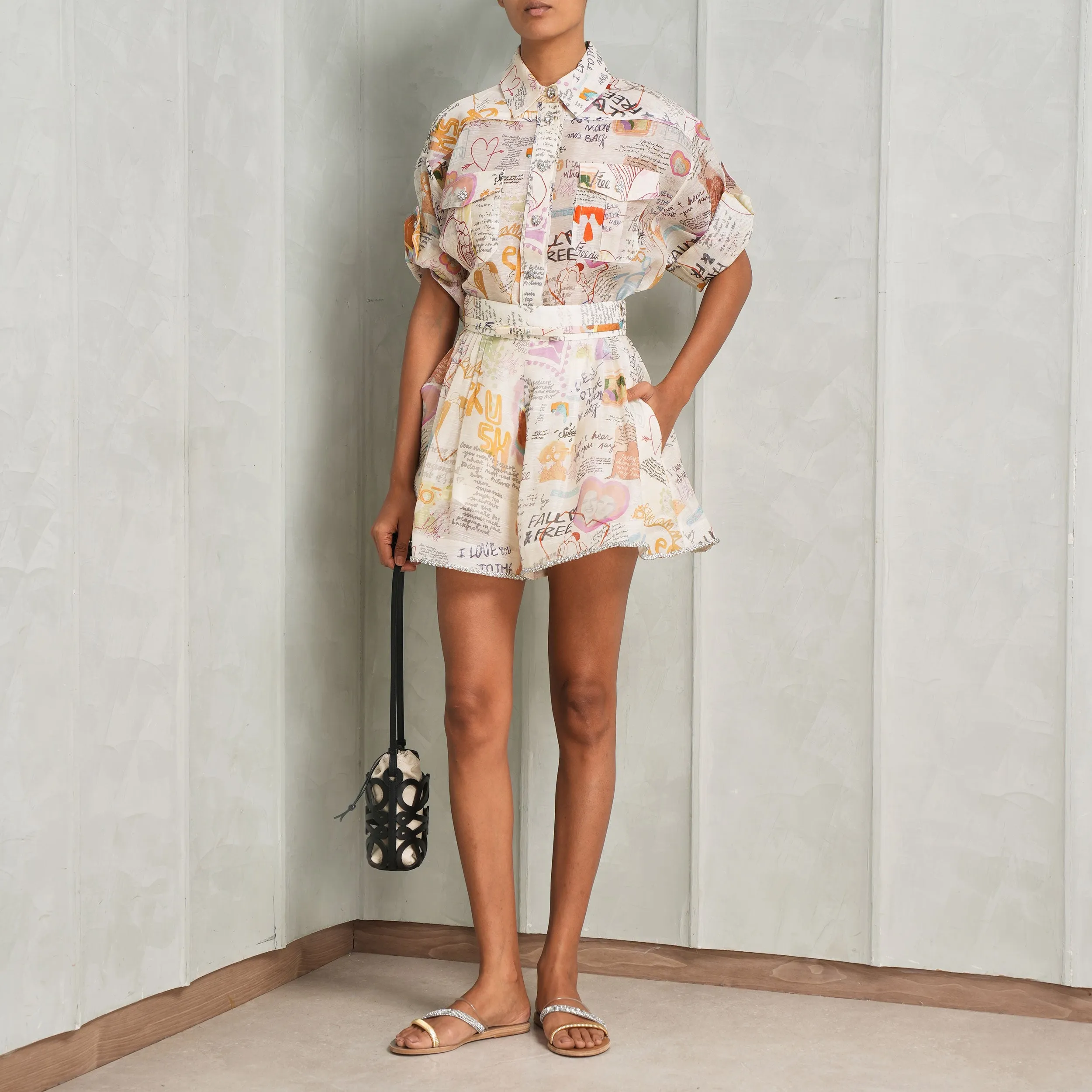 Crush Belted Tuck Skort
