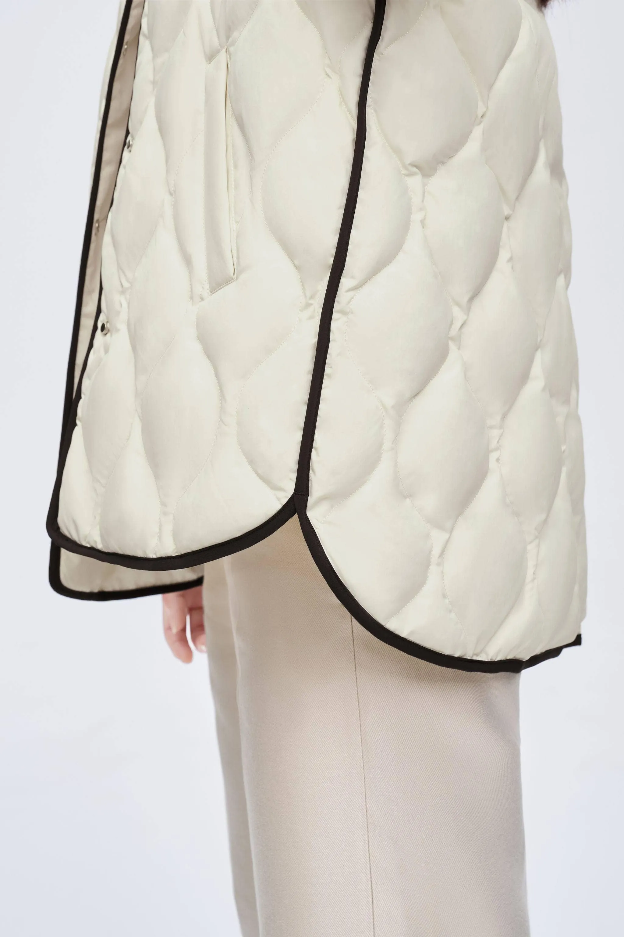 Diamond Quilted Down Shacket