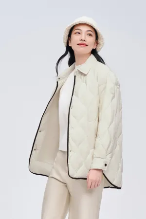 Diamond Quilted Down Shacket