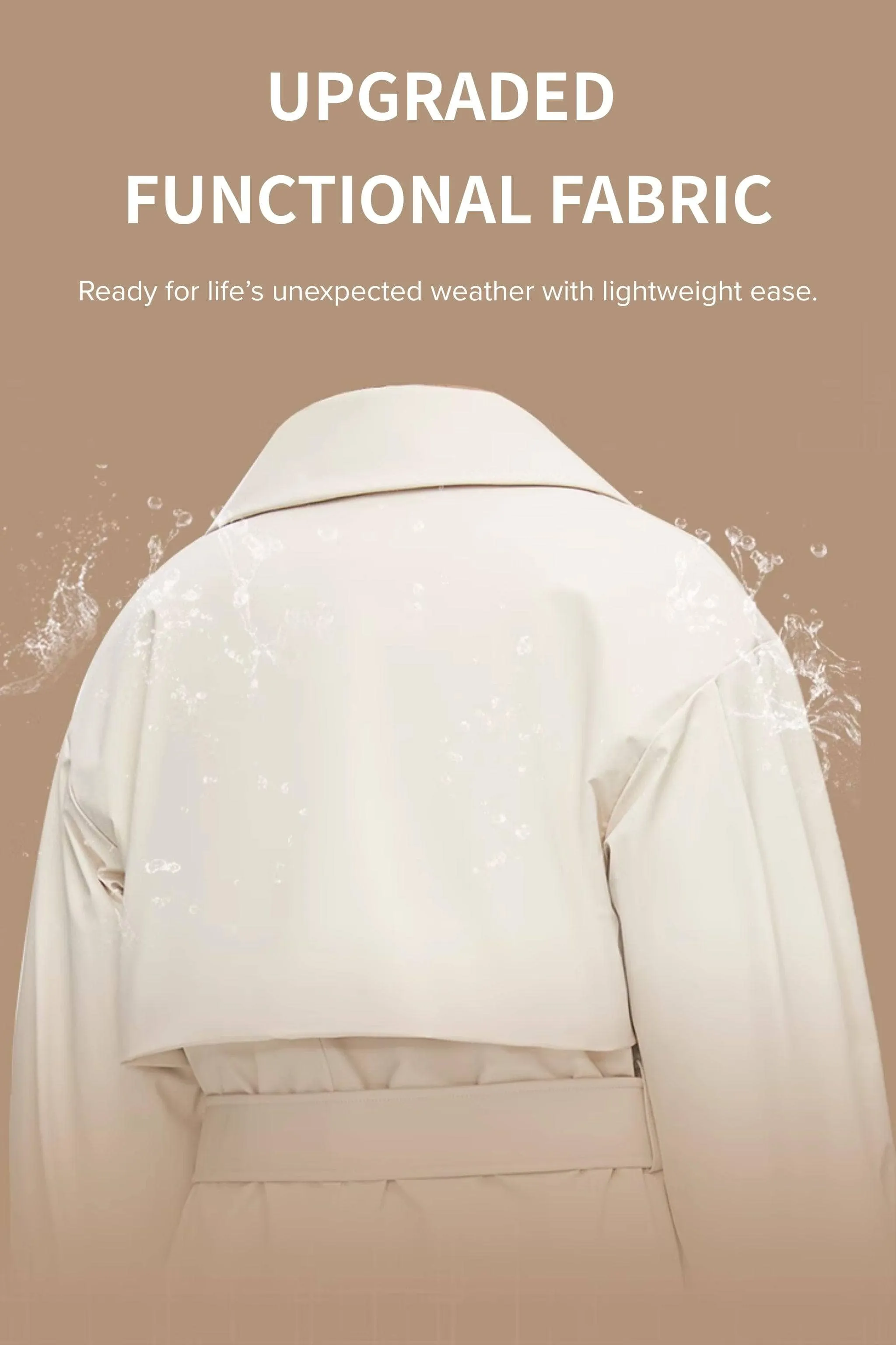 Dropped Shoulder Detachable Goose Down Trench Coat