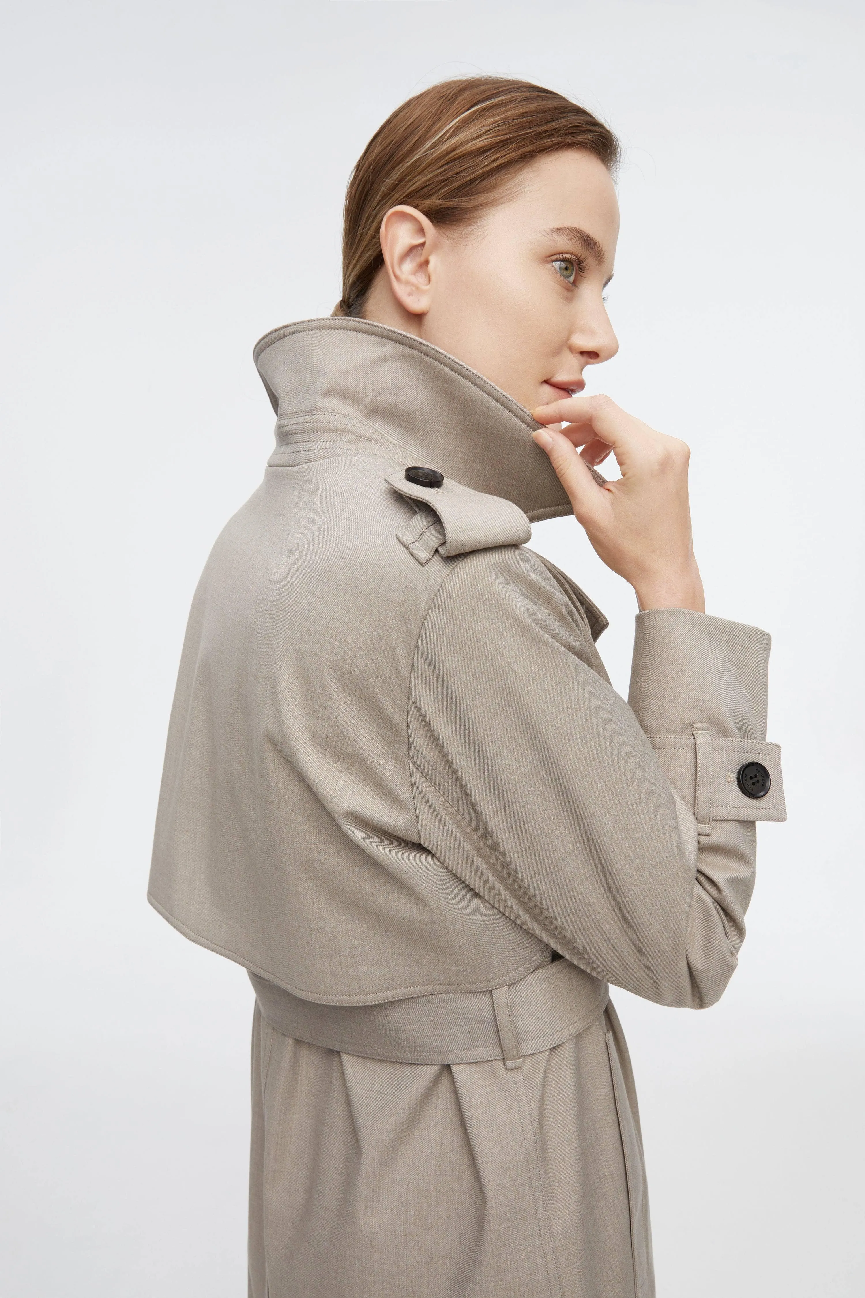 Full Length Detachable Goose Down Trench Coat