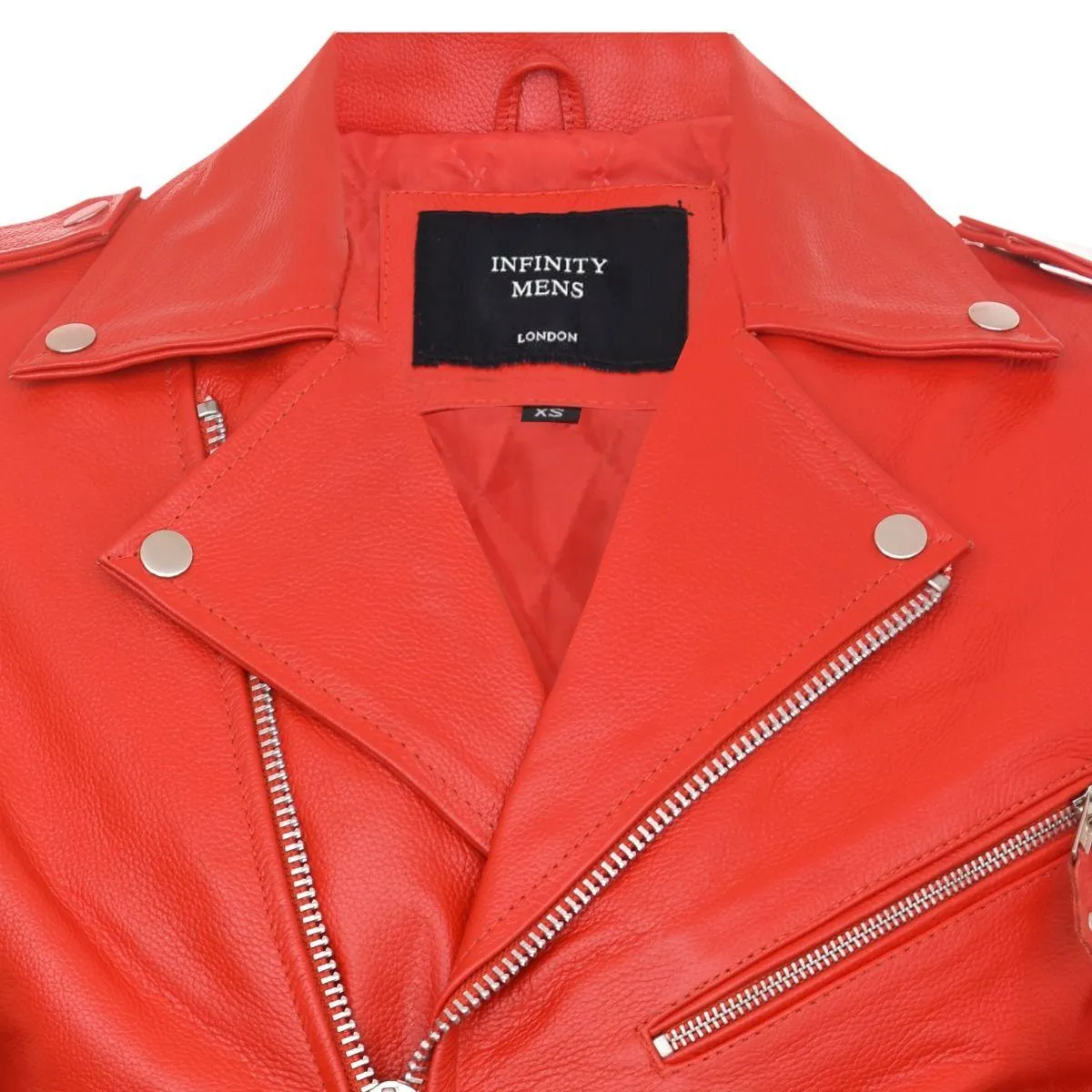 Men's Cow Hide Original Cross Zip Brando Biker Motorcycle Leather Jacket