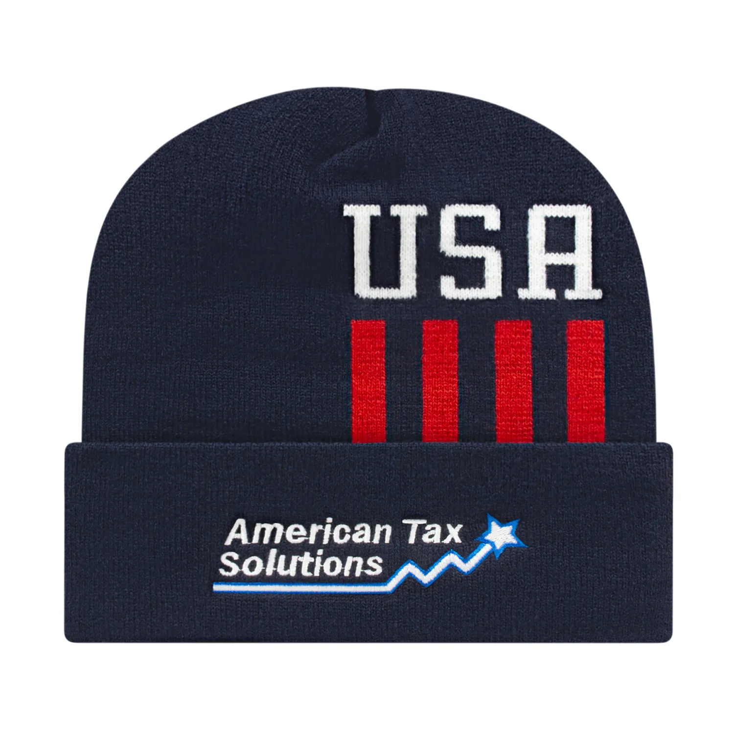 Patriotic Knit Cap with Cuff