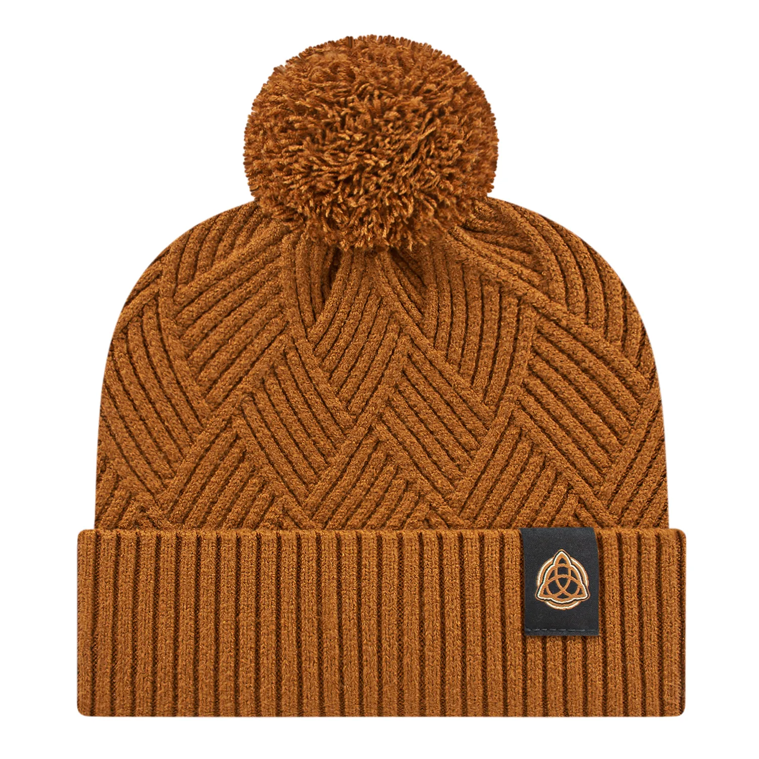 Premium Diagonal Weave Knit Cap with Cuff