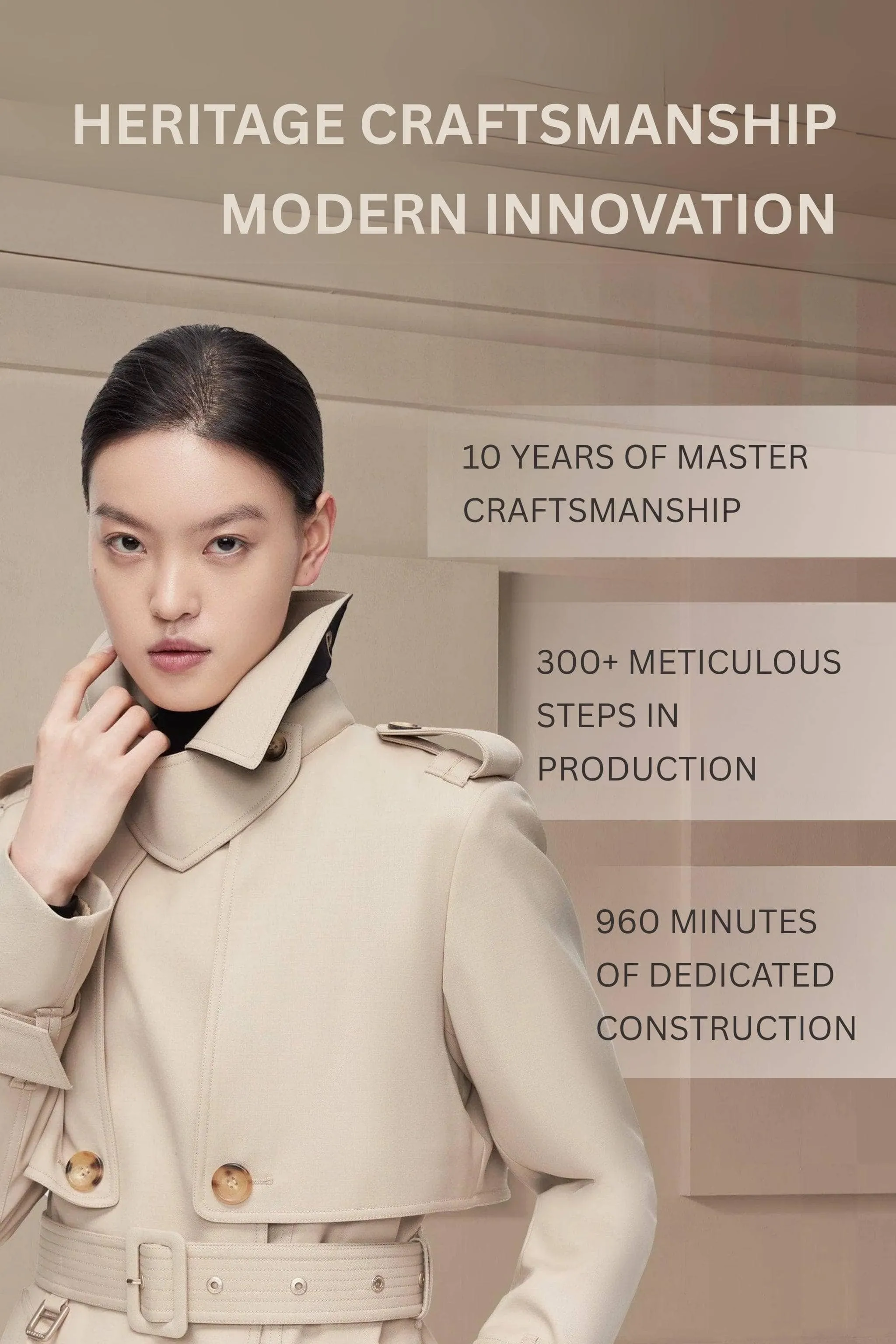 Premium Women's Goose Down Full Length Trench