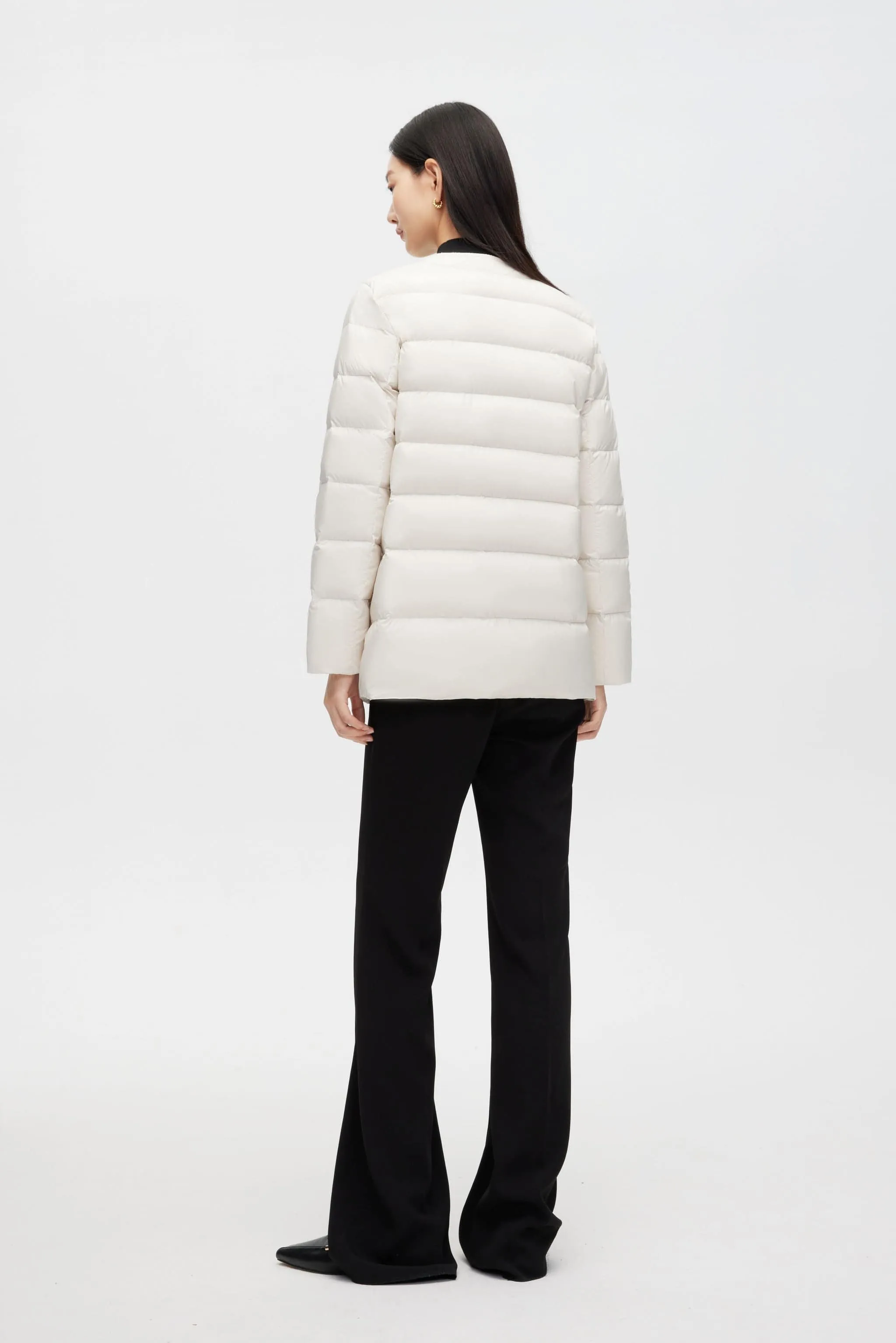 Round Collar Goose Down Short Jacket
