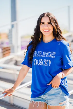 Royal Blue & White Game Day Spirit Tee by Layerz