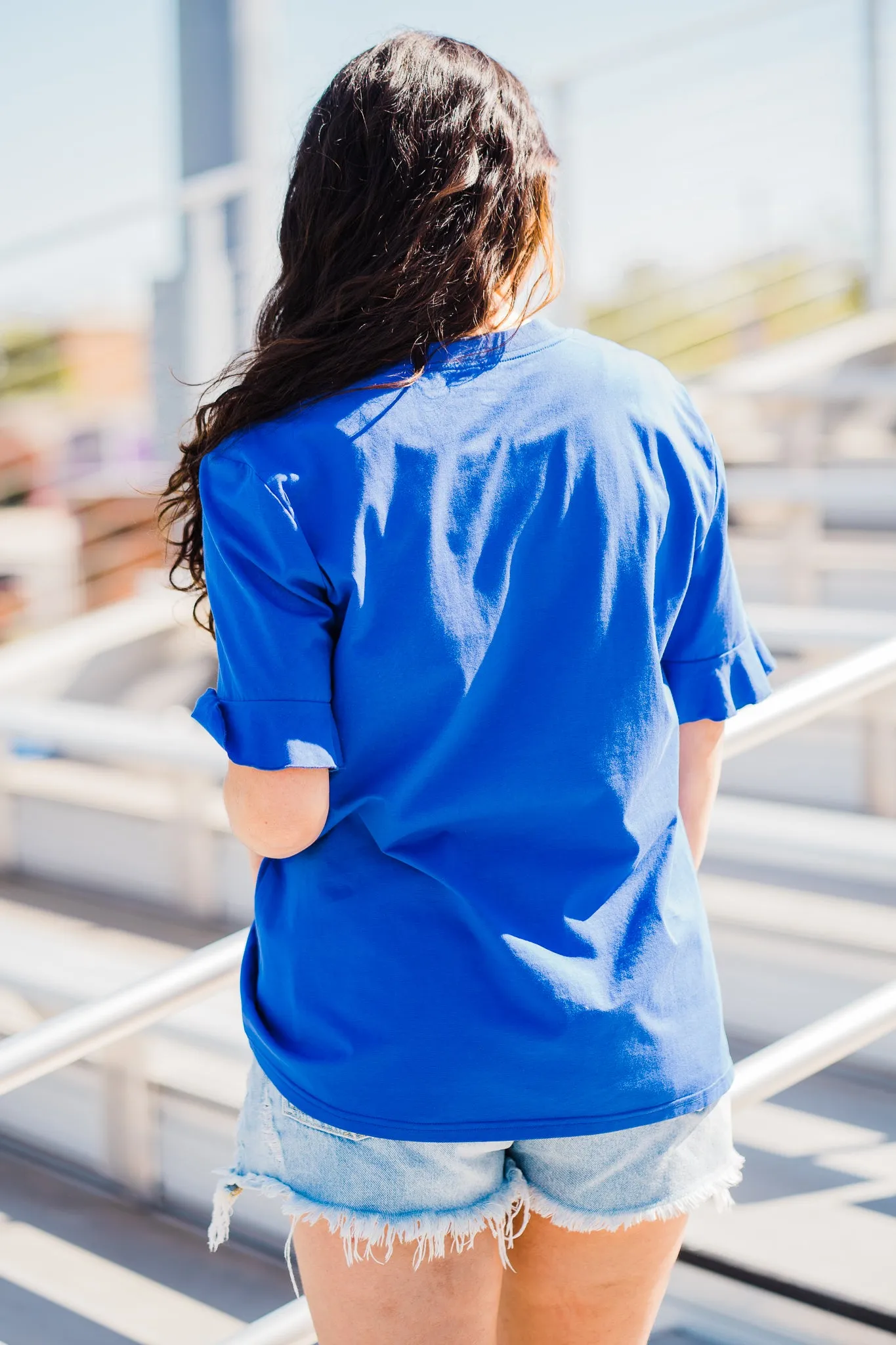 Royal Blue & White Game Day Spirit Tee by Layerz