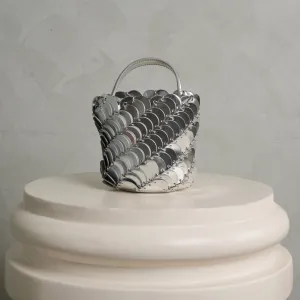 Small Silver Bucket Bag