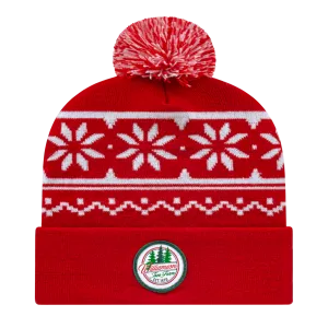 Snowflake Knit Cap with Cuff