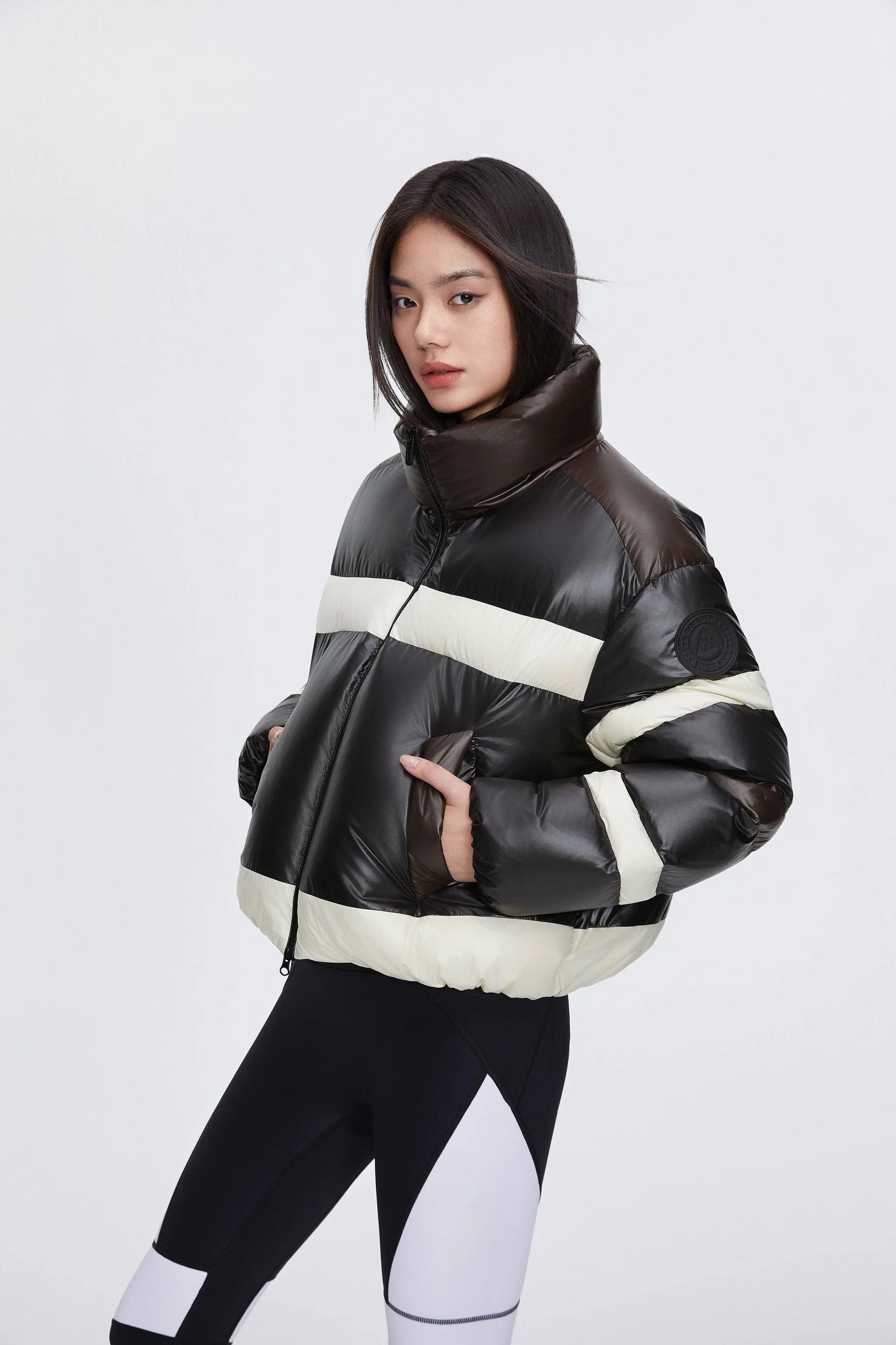Women's BSD X MSGM Cropped Funnel Neck Puffer