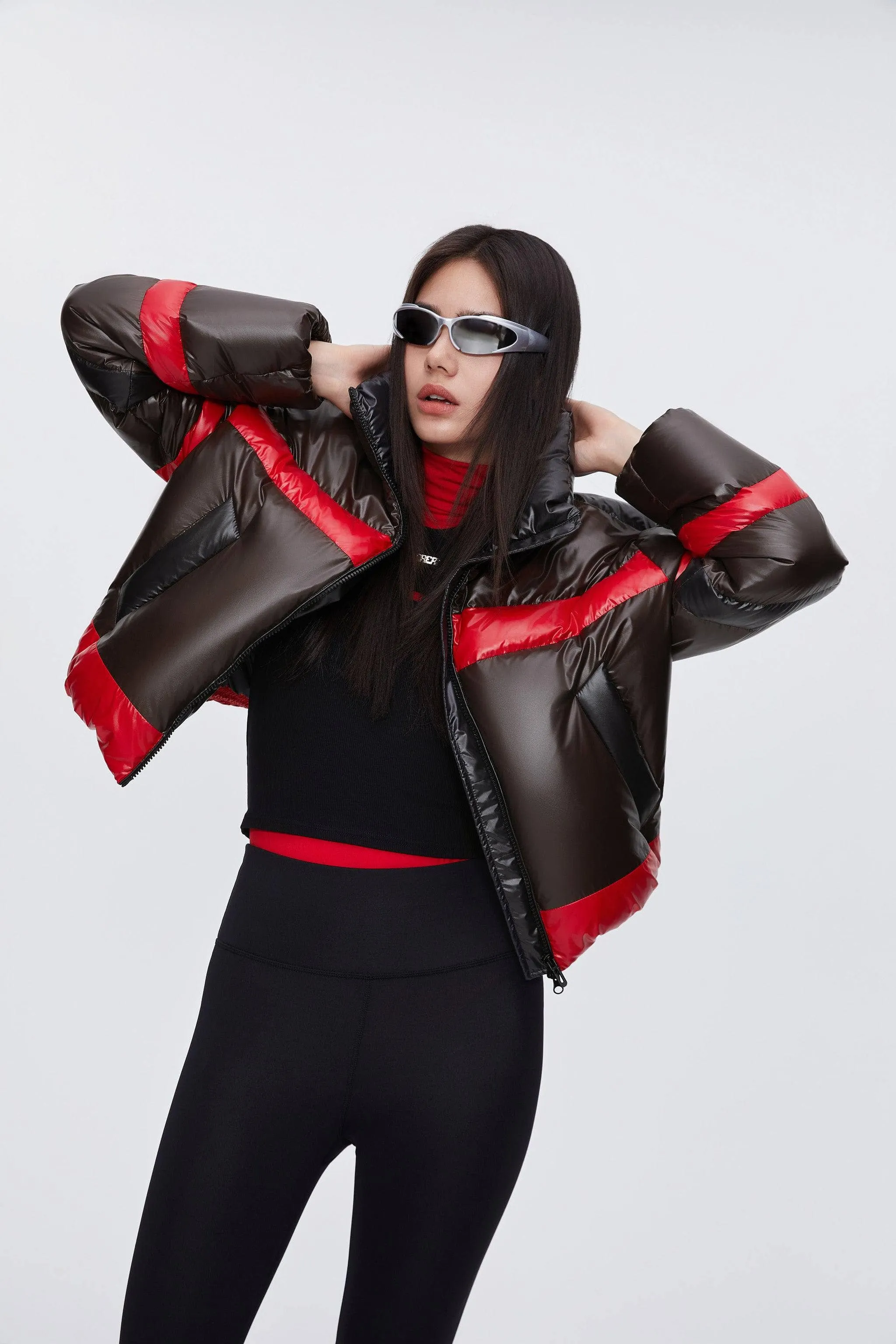 Women's BSD X MSGM Cropped Funnel Neck Puffer