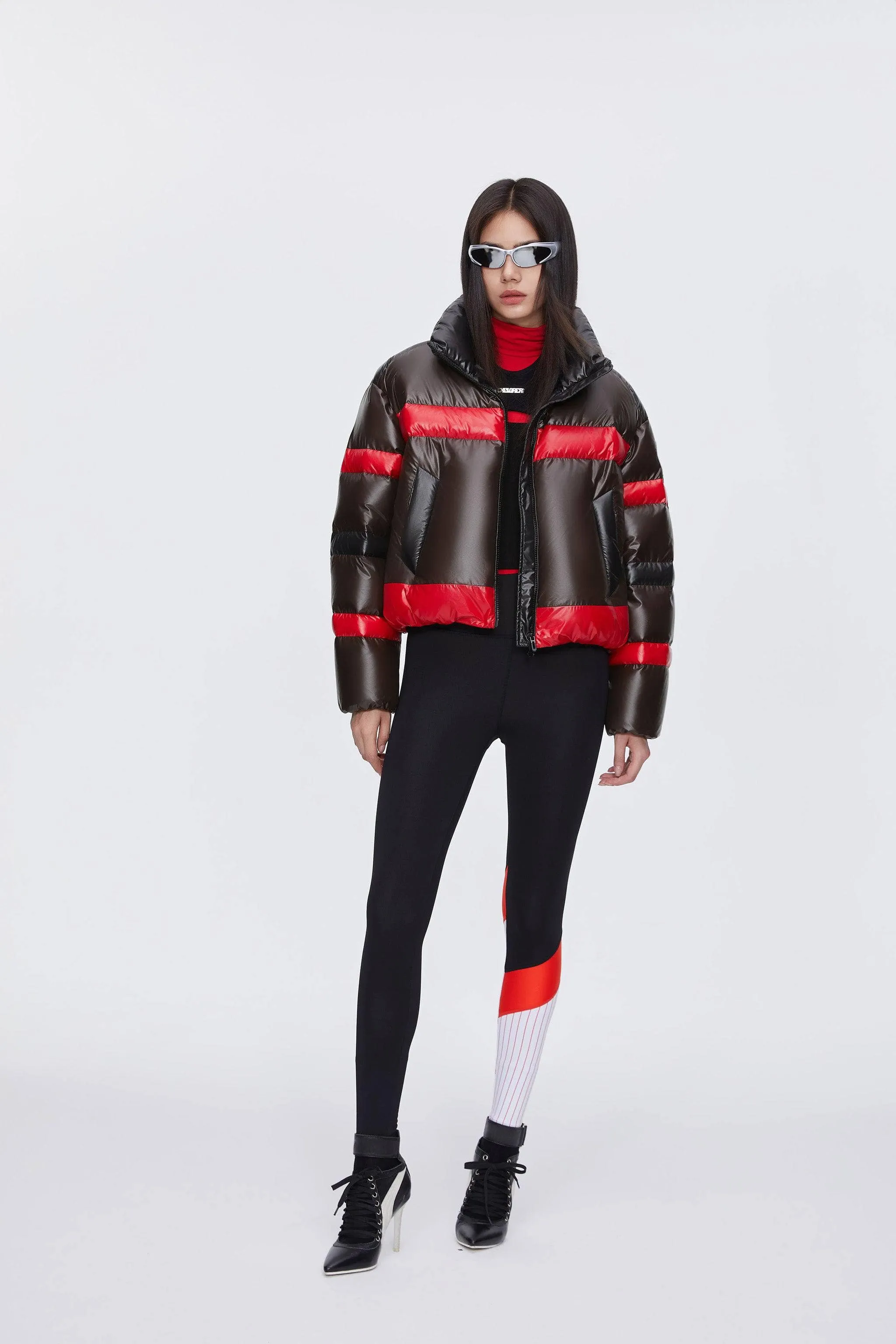 Women's BSD X MSGM Cropped Funnel Neck Puffer