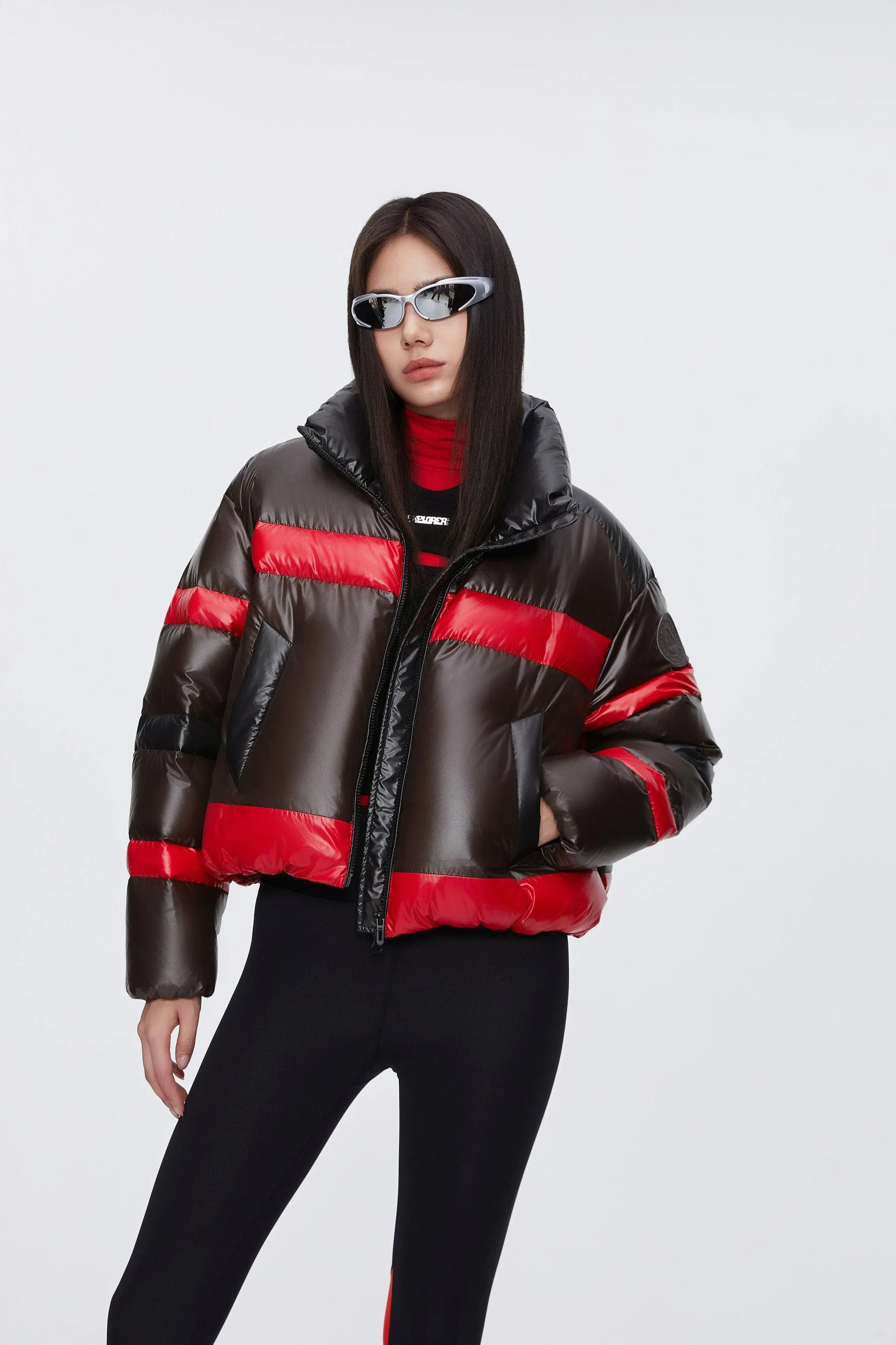 Women's BSD X MSGM Cropped Funnel Neck Puffer