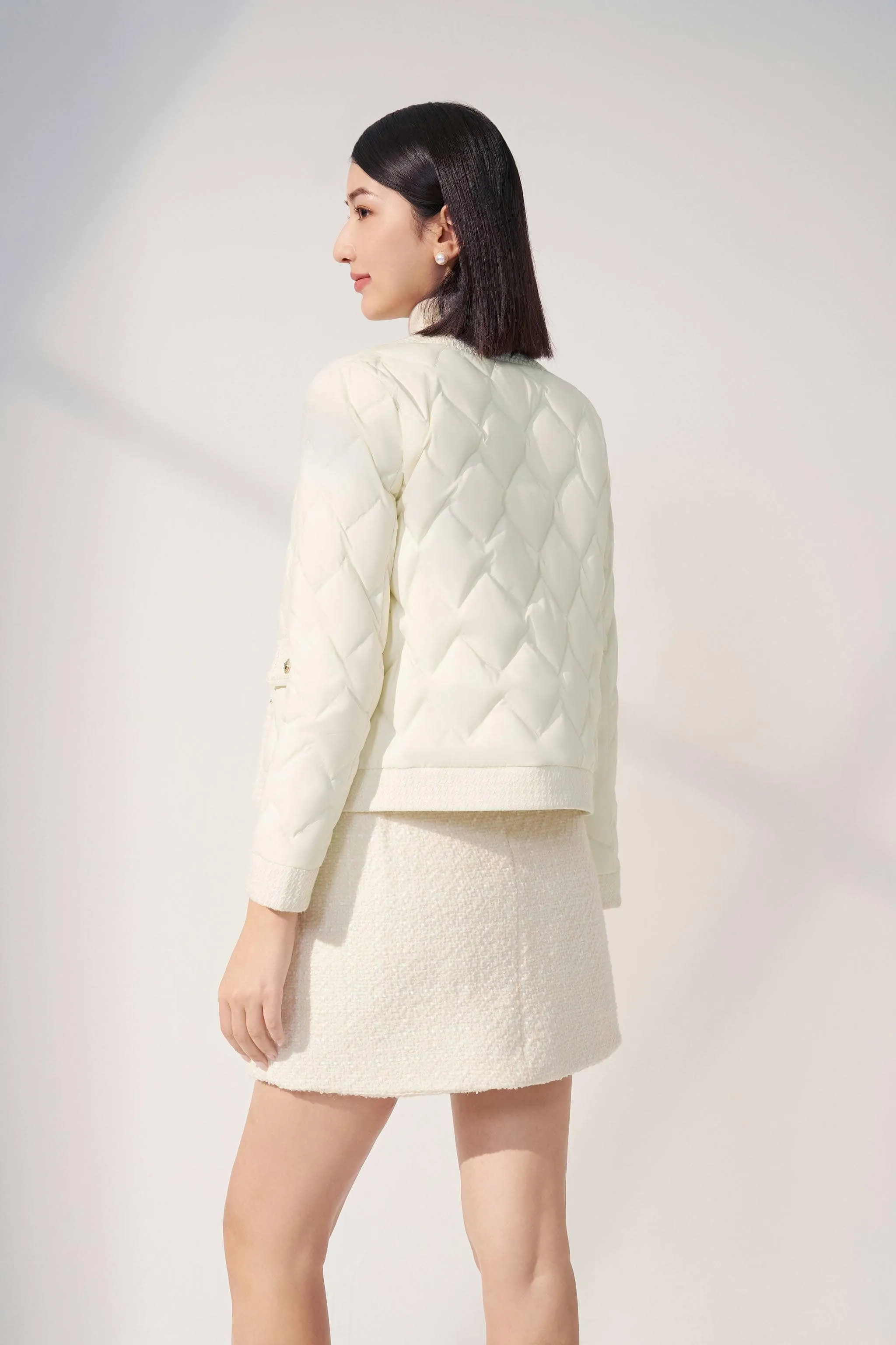 Women's Goose Down Houndstooth Jacket