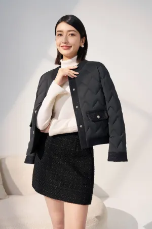 Women's Goose Down Houndstooth Jacket