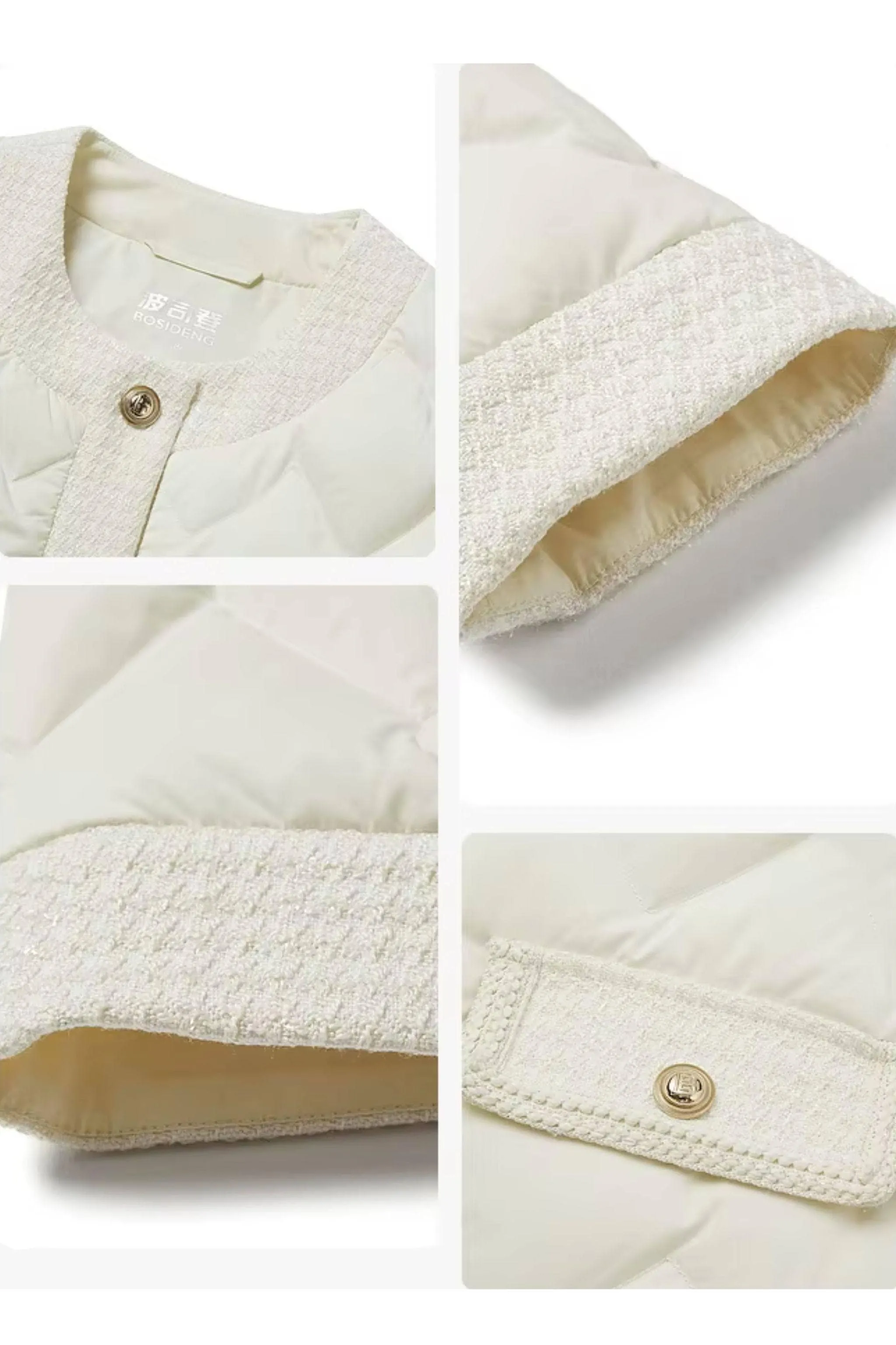 Women's Goose Down Houndstooth Jacket